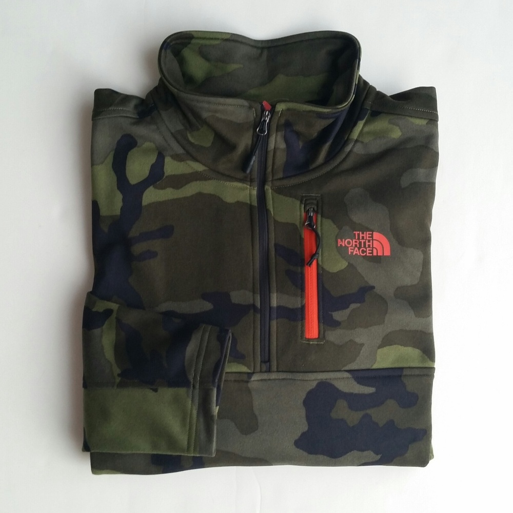 Men The North Face 100 Cinder Quarter Zip Camo